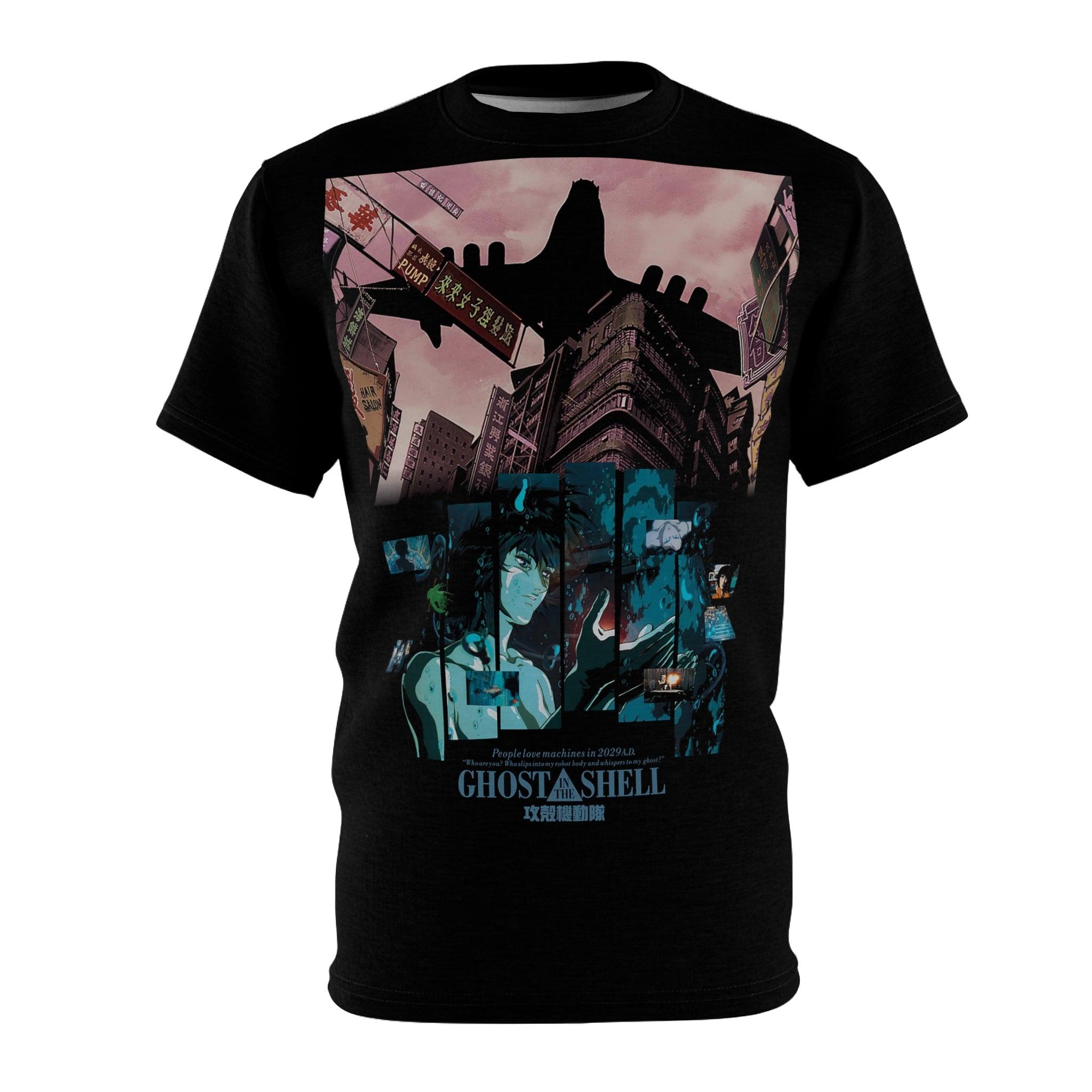 Ghost in the Shell 1995 Anime Graphic Tee - Retro Punk Design 