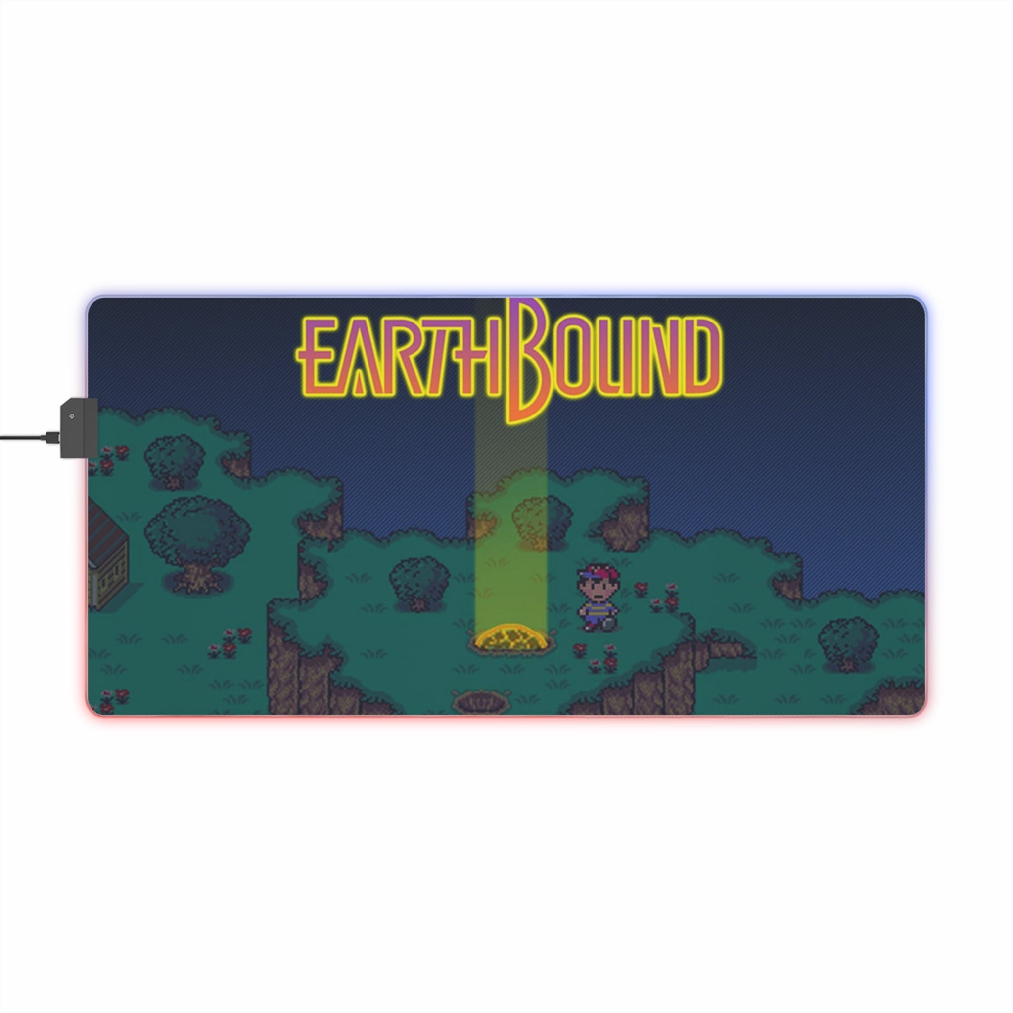 EarthBound LED Gaming Mouse Pad | Retro SNES RPG RGB Desk Mat | RetroPunkDesign - Retro Punk Design 