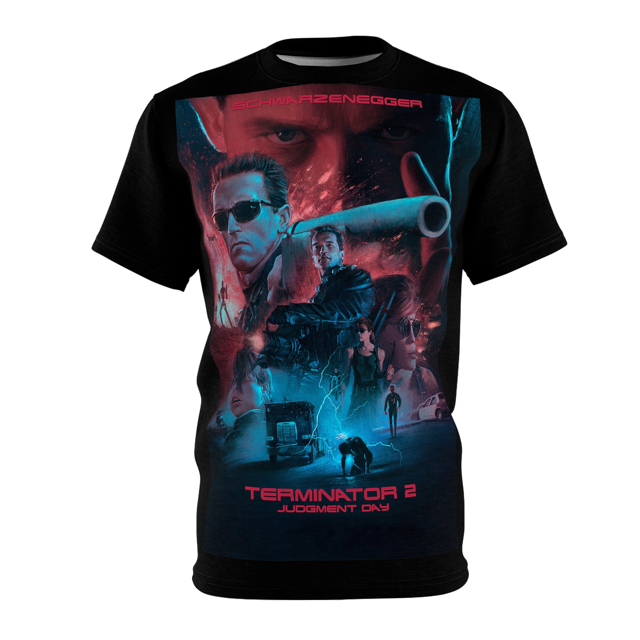 Terminator 2 Judgment Day Arnold Schwarzenegger Graphic T-Shirt  90s Action Movie Tee  RetroPunkDesign