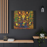 Chrono Trigger Magus Battle Stained Glass Canvas Art Print | RPG Wall Decor | 100% Cotton Canvas
