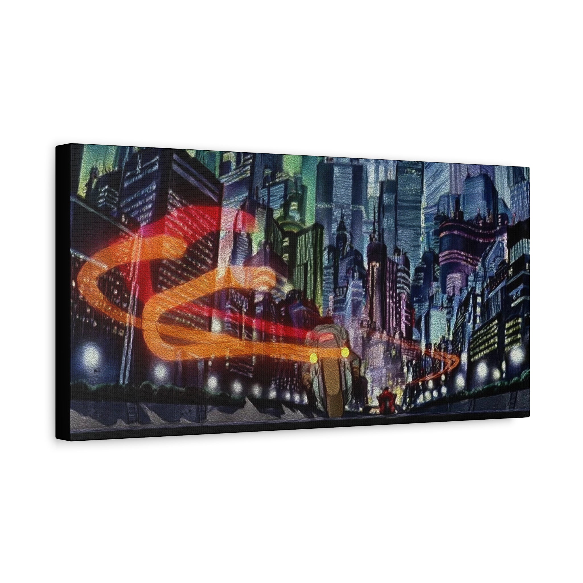 Akira: Neon Rush Anime Cyberpunk Retro Canvas Art Wall Art for Living Room Digital Art - Retro Punk Design 