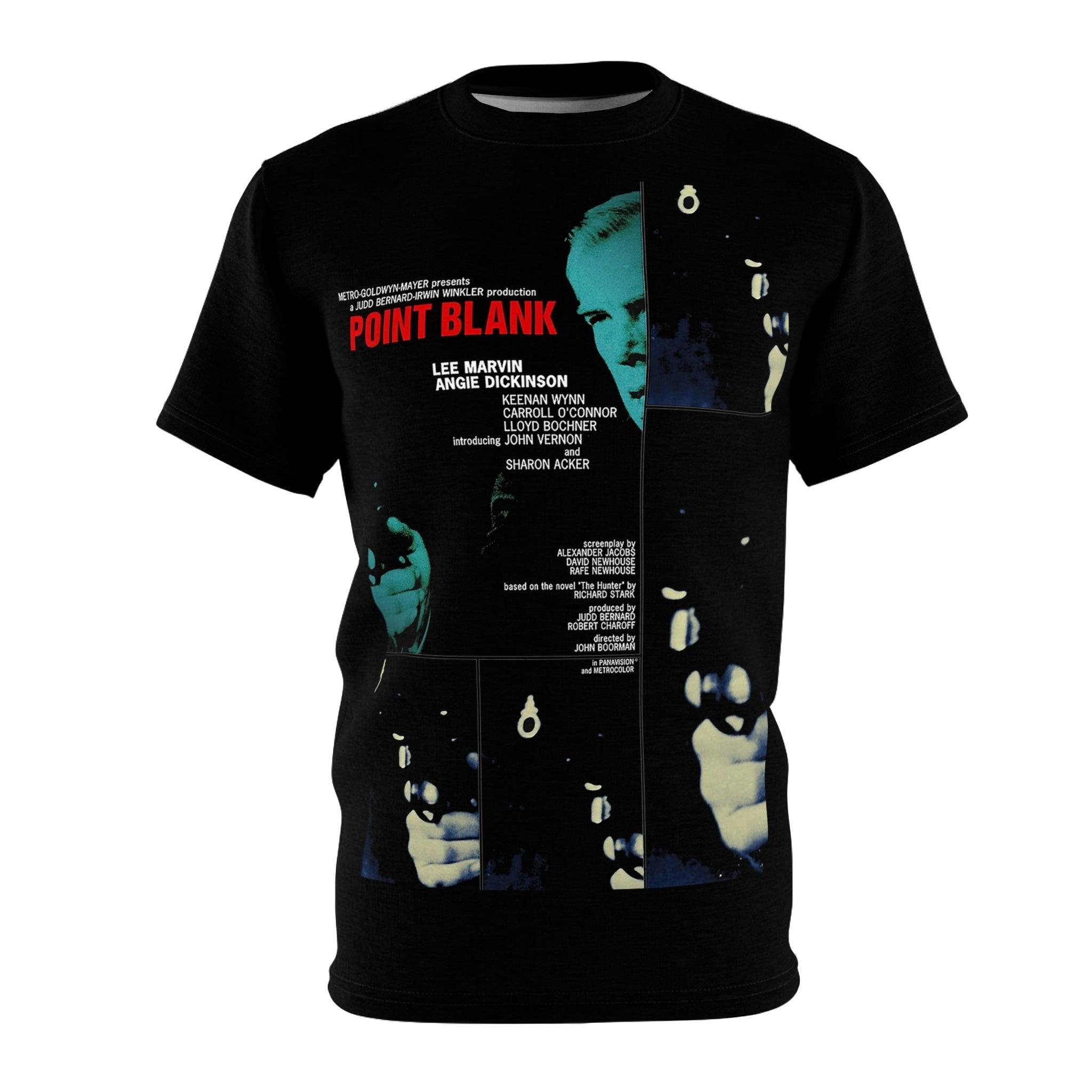 Point Blank 1967 Graphic T-Shirt | Lee Marvin Retro Crime Noir Polyester Tee | RetroPunkDesign - Retro Punk Design 