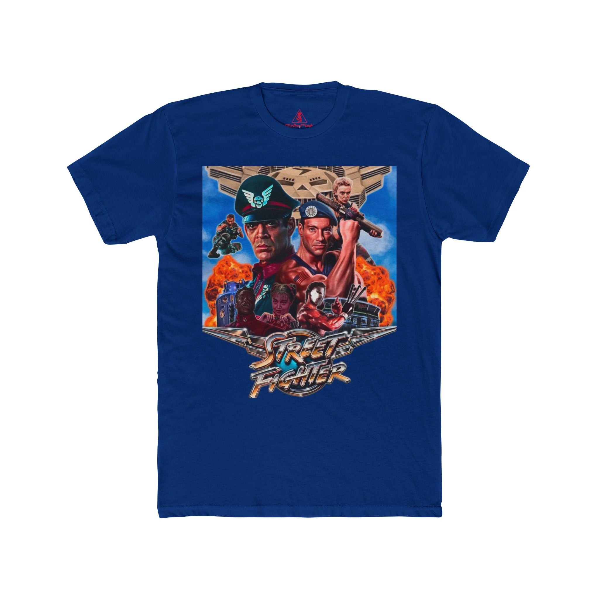 Street Fighter II 1994 Jean-Claude Van Damme Graphic T-Shirt | Classic Action Movie Tee | Retro Gaming Apparel | RetroPunkDesign
