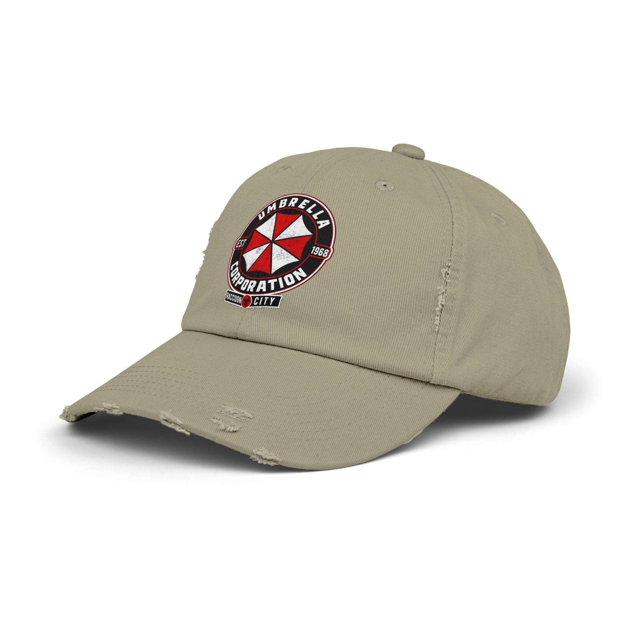 Resident Evil Umbrella Corporation Distressed Cap | Biohazard Horror Hat | RetroPunkDesign - Retro Punk Design 
