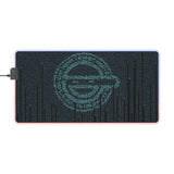 Ghost in the Shell Stand Alone Complex Laughing Man LED Mouse Pad | Cyberpunk Anime RGB Desk Mat | RetroPunkDesign