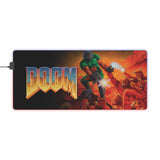 DOOM LED Gaming Mouse Pad | Retro FPS RGB Desk Mat for PC Gamers | RetroPunkDesign