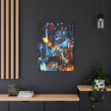 RetroPunkDesign Final Fantasy VII 1997 Canvas Art Print Retro JRPG PlayStation Wall Decor