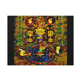 Chrono Trigger Magus Battle Stained Glass Canvas Art Print | RPG Wall Decor | 100% Cotton Canvas