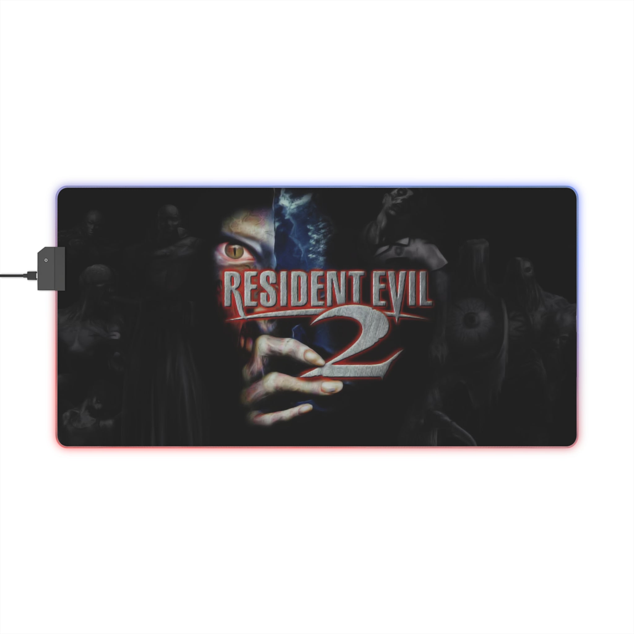 Resident Evil 2 LED Gaming Mouse Mat  RGB Desk Pad  Survival Horror Game Accessory  RetroPunkDesign - Retro Punk Design 
