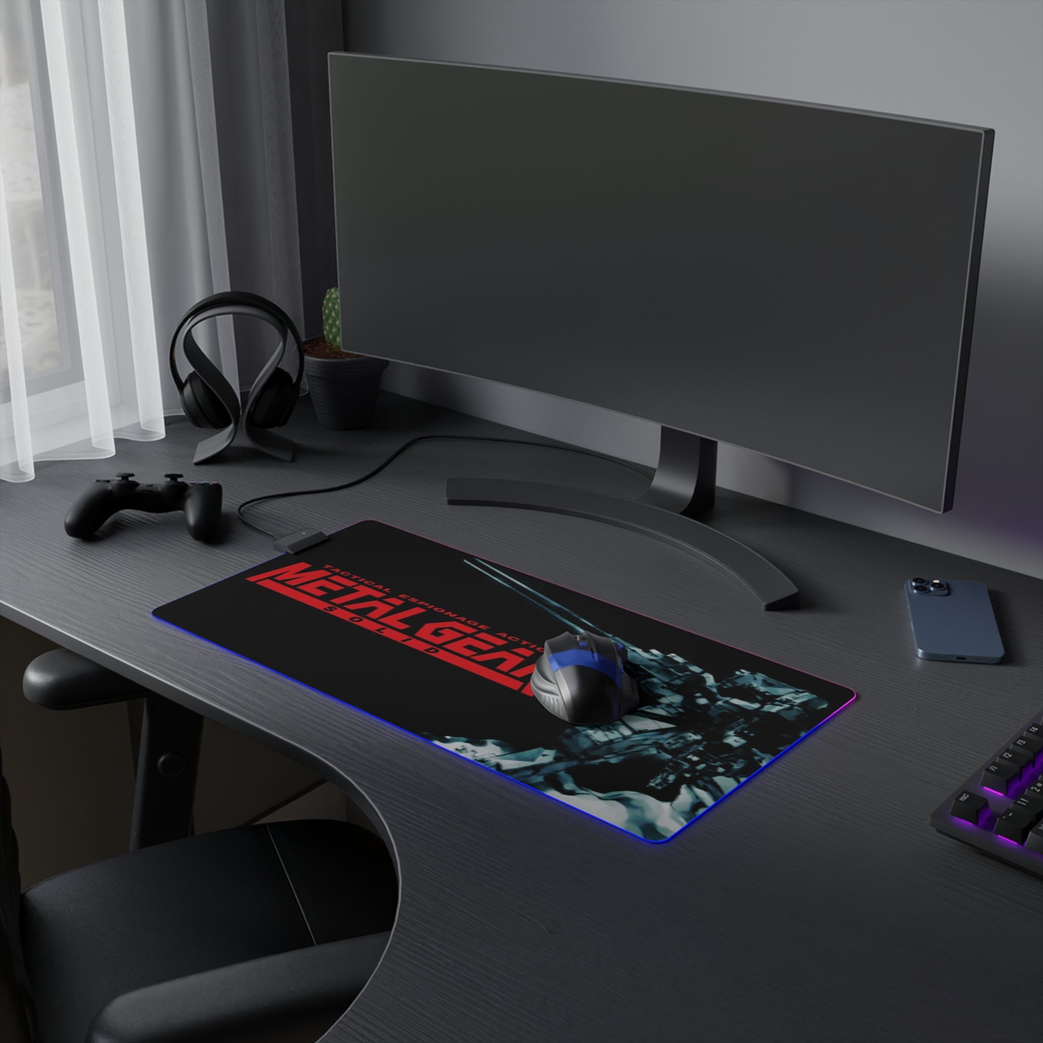 Metal Gear Solid REX LED Gaming Mouse Pad | Retro Tactical Mech RGB Desk Mat | RetroPunkDesign - Retro Punk Design 