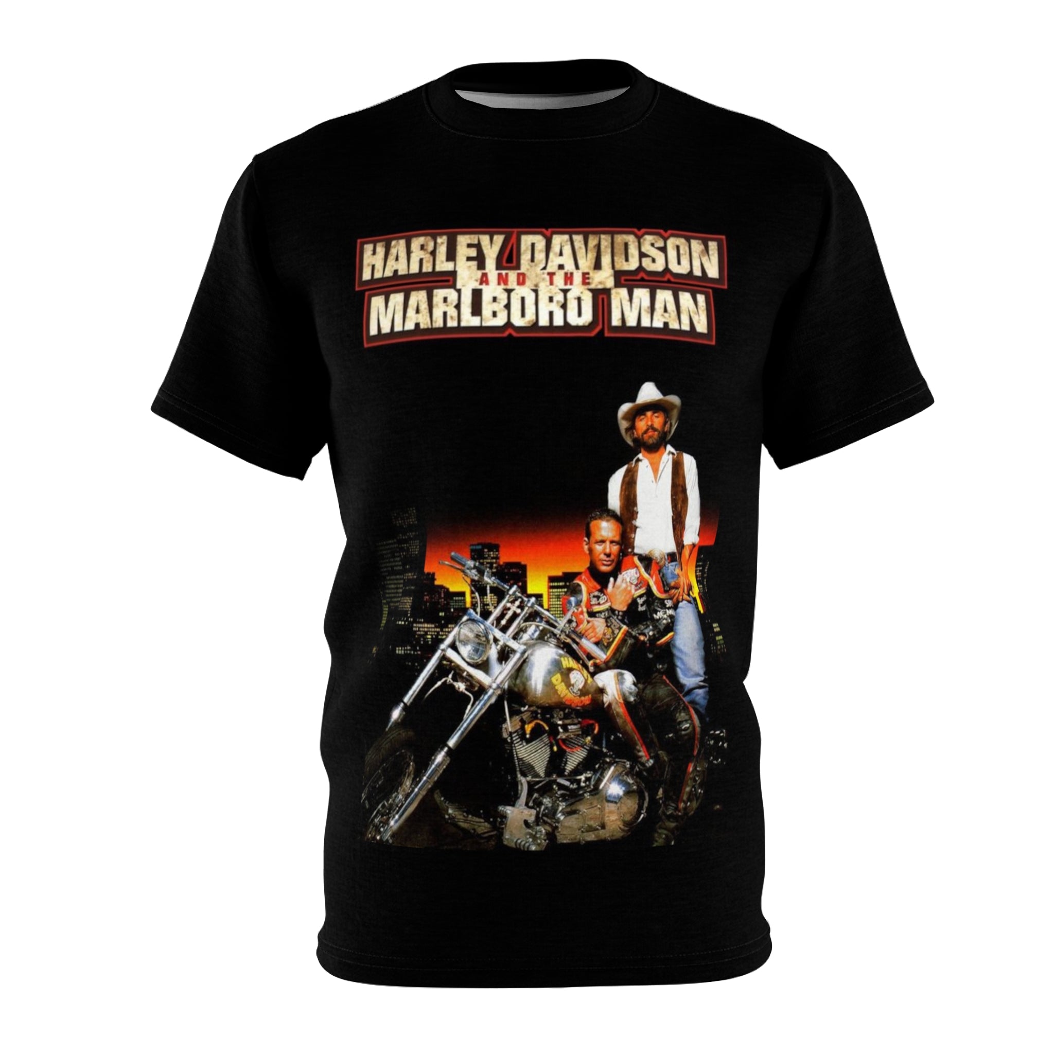 Harley Davidson and the Marlboro Man 1991 Graphic T-Shirt | Cult 90s Action Movie Tee | Retro Biker Film Apparel | RetroPunkDesign