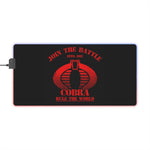 Cobra G.I. Joe LED Gaming Mouse Pad  RGB 80s Action Desk Mat  Retro Military Gaming Gear  RetroPunkDesign - Retro Punk Design 