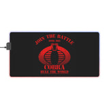 Cobra G.I. Joe LED Gaming Mouse Pad  RGB 80s Action Desk Mat  Retro Military Gaming Gear  RetroPunkDesign - Retro Punk Design 