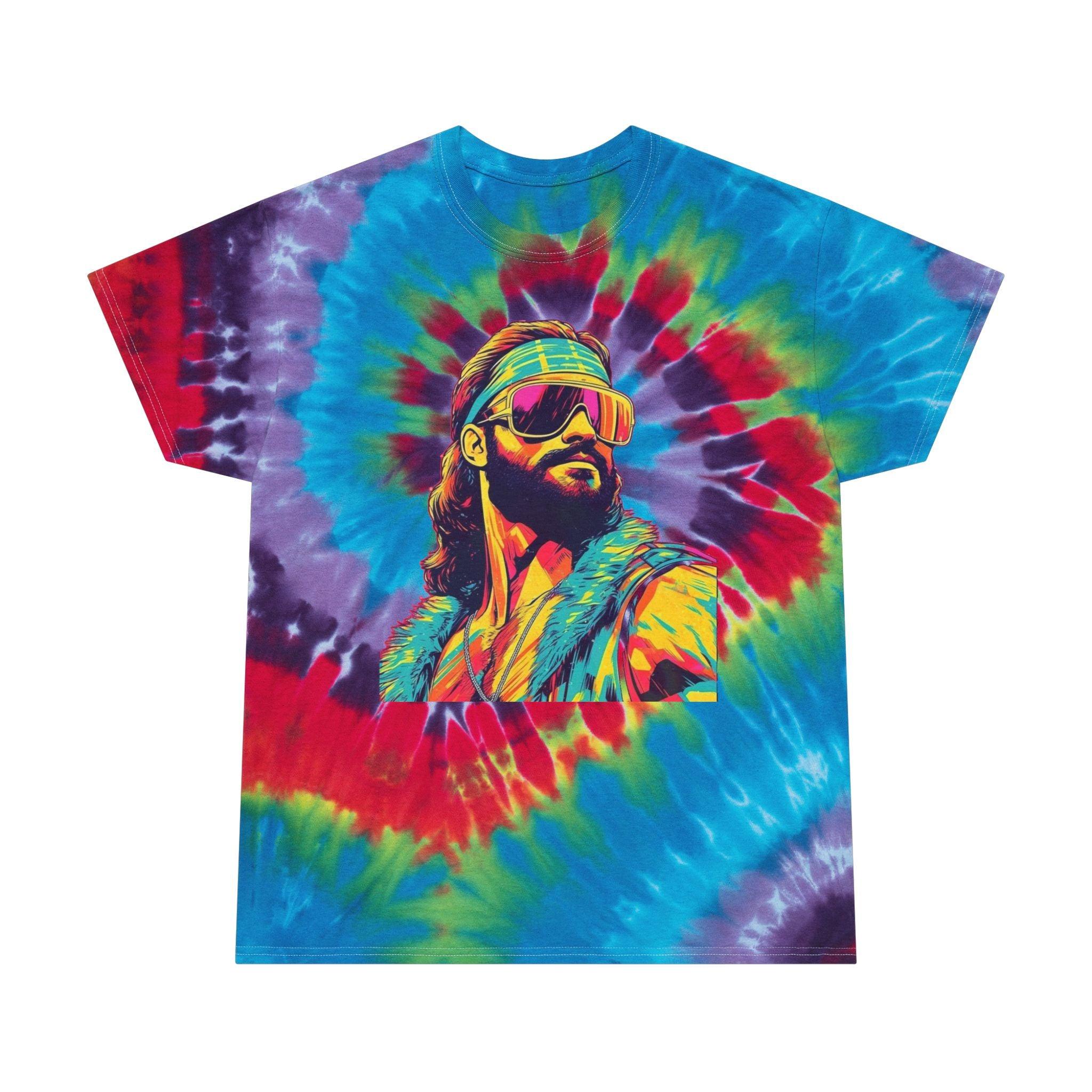 Macho Man Randy Savage Tie-Dye Spiral T-Shirt - Retro Punk Design 