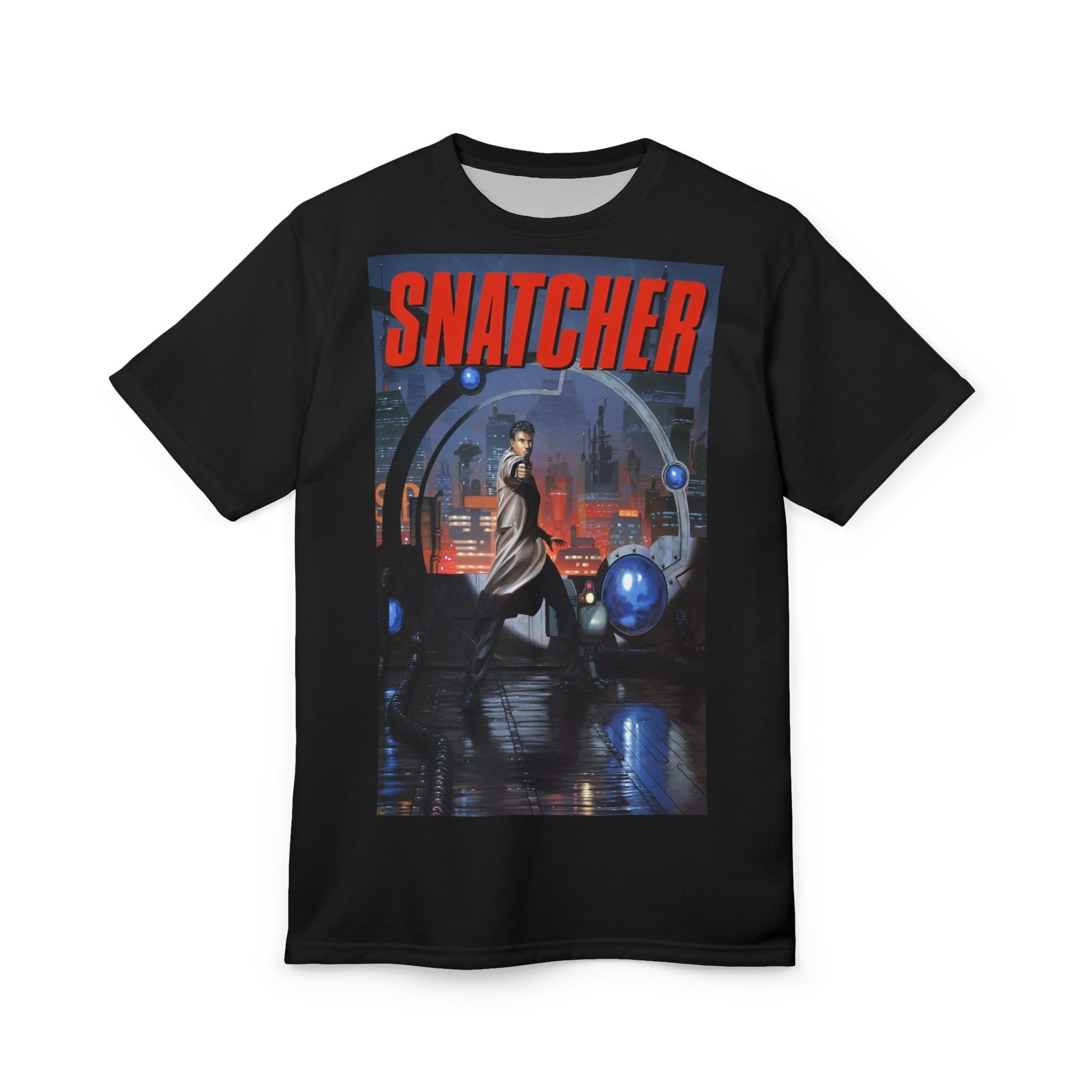 Snatcher Graphics Snatcher 1988 Graphic T-Shirt | Hideo Kojima Cyberpunk Polyester Tee ...