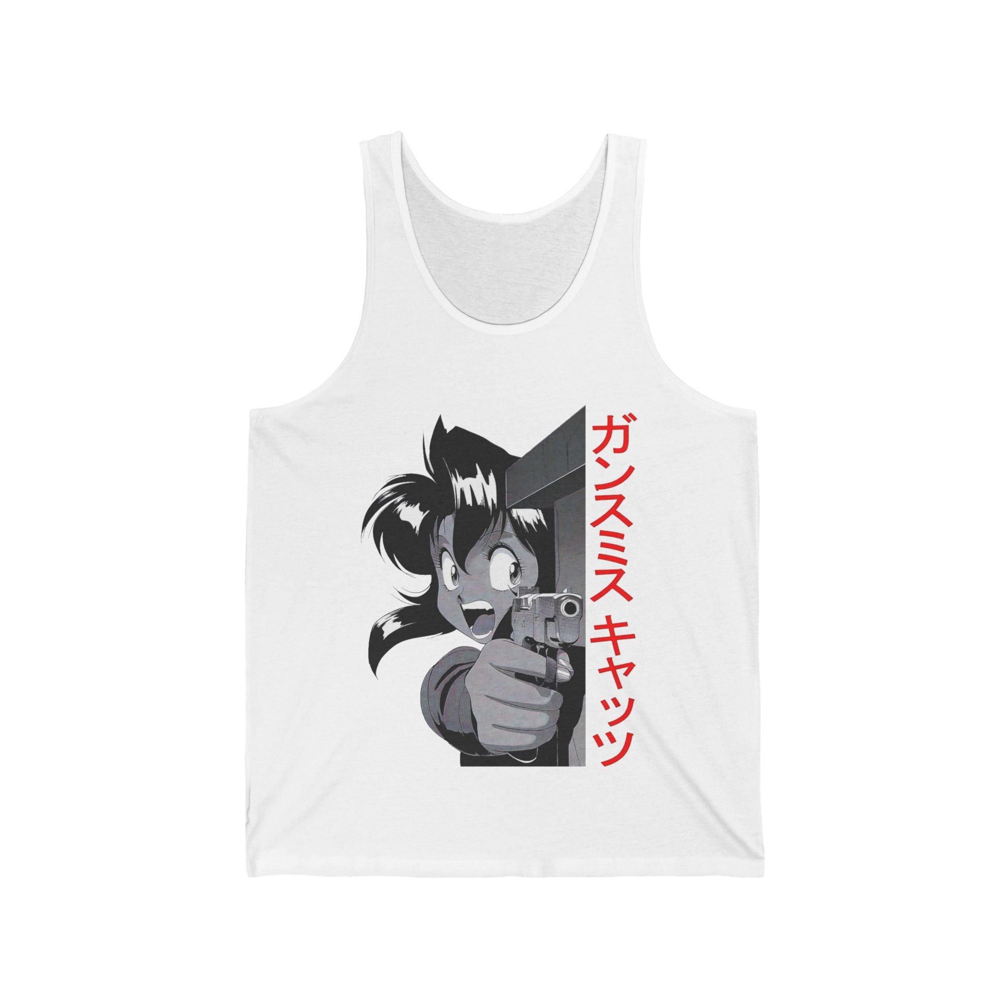 Gunsmith Cats Rally Vincent Tank Top | Retro Anime Action Sleeveless Tee | RetroPunkDesign