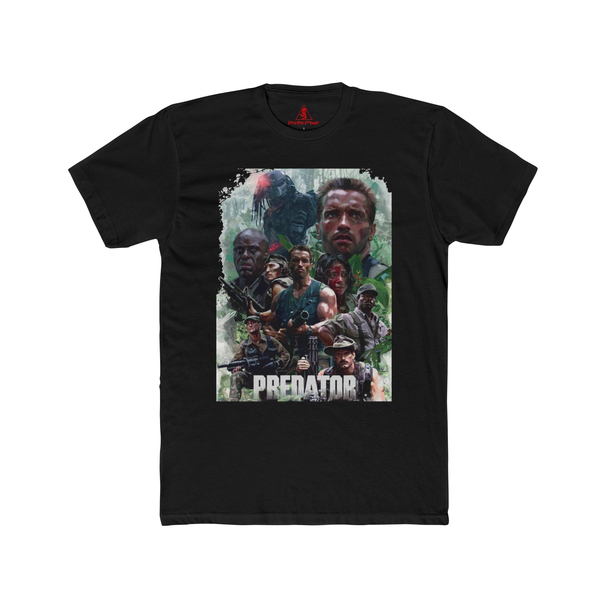 Predator 1987 Arnold Schwarzenegger Graphic T-Shirt | Retro Sci-Fi Action Movie Tee | RetroPunkDesign