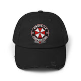 Resident Evil Umbrella Corporation Distressed Cap | Biohazard Horror Hat | RetroPunkDesign - Retro Punk Design 