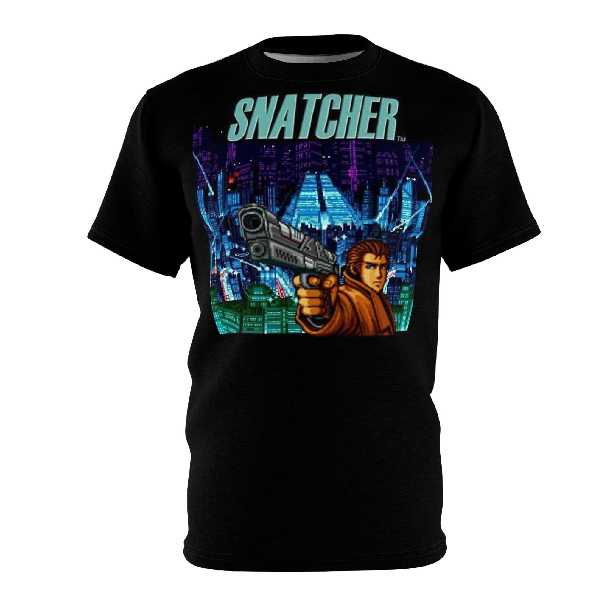 Snatcher Cyberpunk Graphic Tee - Retro Punk Design 