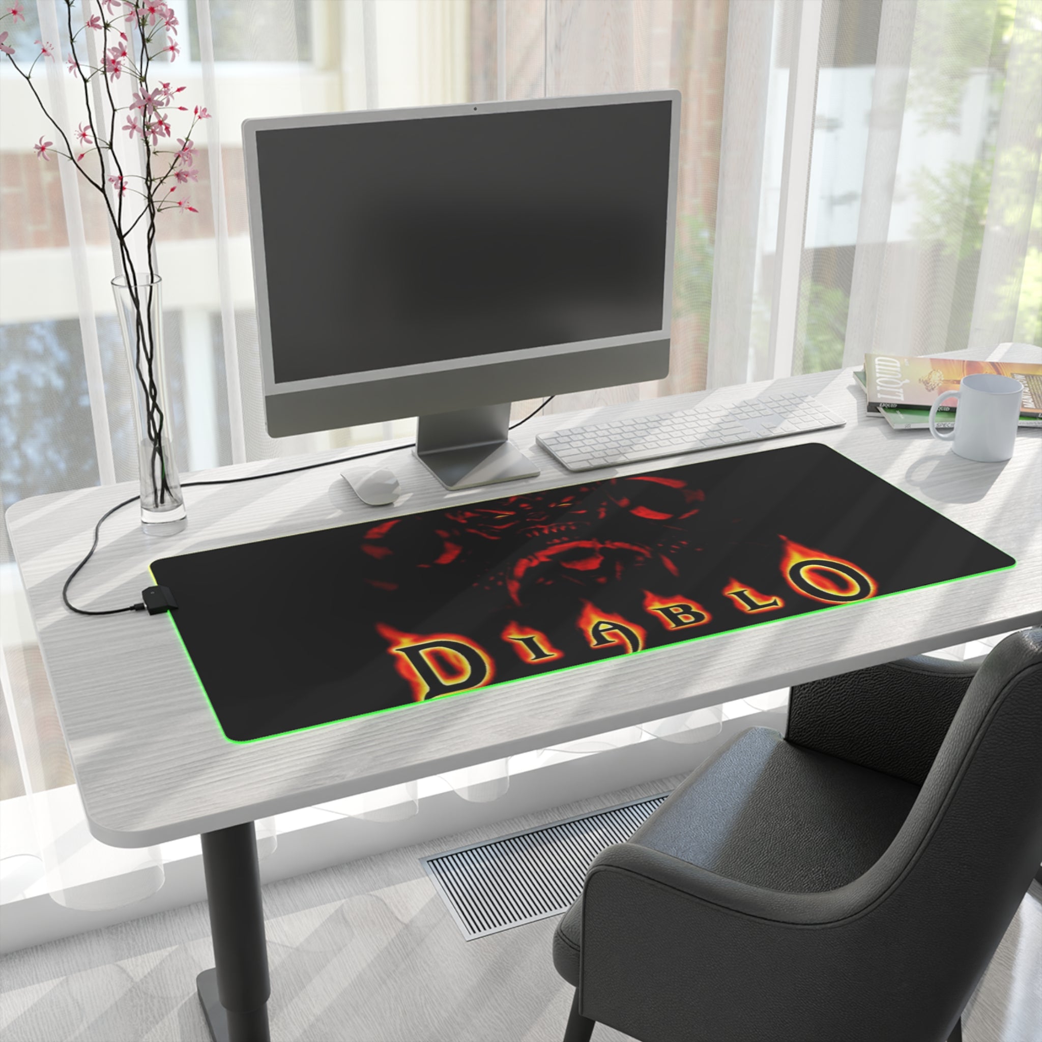 Diablo 1997 Gaming LED Mouse Pad  RGB Retro PC RPG Desk Mat  Classic Blizzard Accessory  RetroPunkDesign - Retro Punk Design 