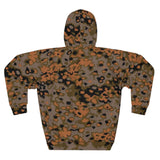 German Oakleaf Camo Pattern 1943 Hoodie | Polyester Military Streetwear | WWII Tactical Apparel | RetroPunkDesign