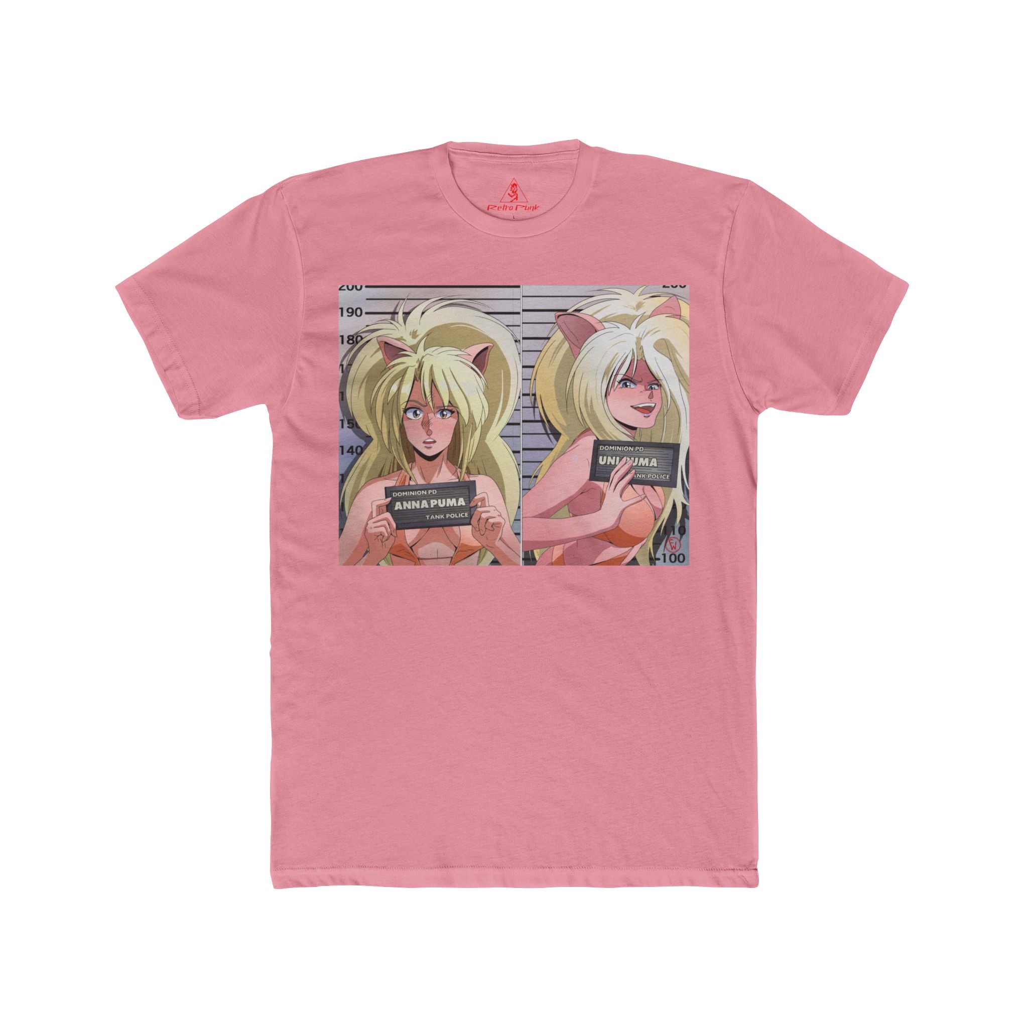Dominion Tank Police Puma Sisters Mug Shot Graphic T-Shirt  80s Cyberpunk Anime Tee  RetroPunkDesign