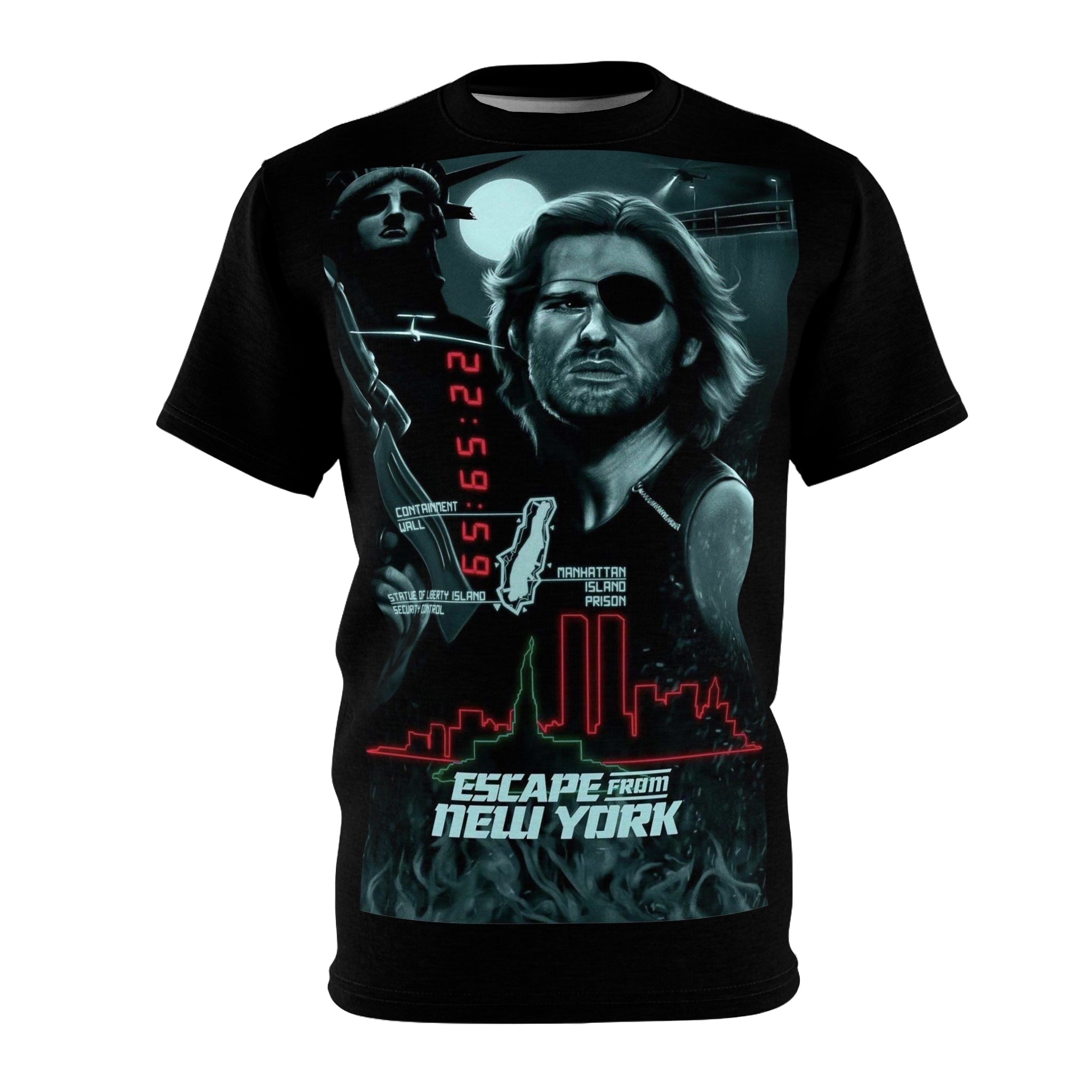 Escape From New York Snake Plissken Kurt Russell Graphic T-Shirt  1981 Sci-Fi Movie Tee RetroPunkDesign