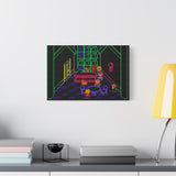EarthBound MoonSide Café Canvas Art Print  Retro SNES Oil Painting Style Wall Art