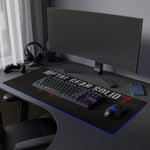 Metal Gear Solid 2 Sons of Liberty Retro Gaming LED Mouse Pad  RGB Desk Mat  Tactical Stealth Game Accessory  RetroPunkDesign - Retro Punk Design 