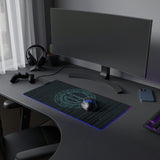 Ghost in the Shell Stand Alone Complex Laughing Man LED Mouse Pad | Cyberpunk Anime RGB Desk Mat | RetroPunkDesign