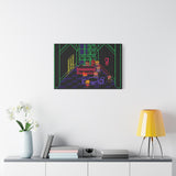 EarthBound MoonSide Café Canvas Art Print  Retro SNES Oil Painting Style Wall Art