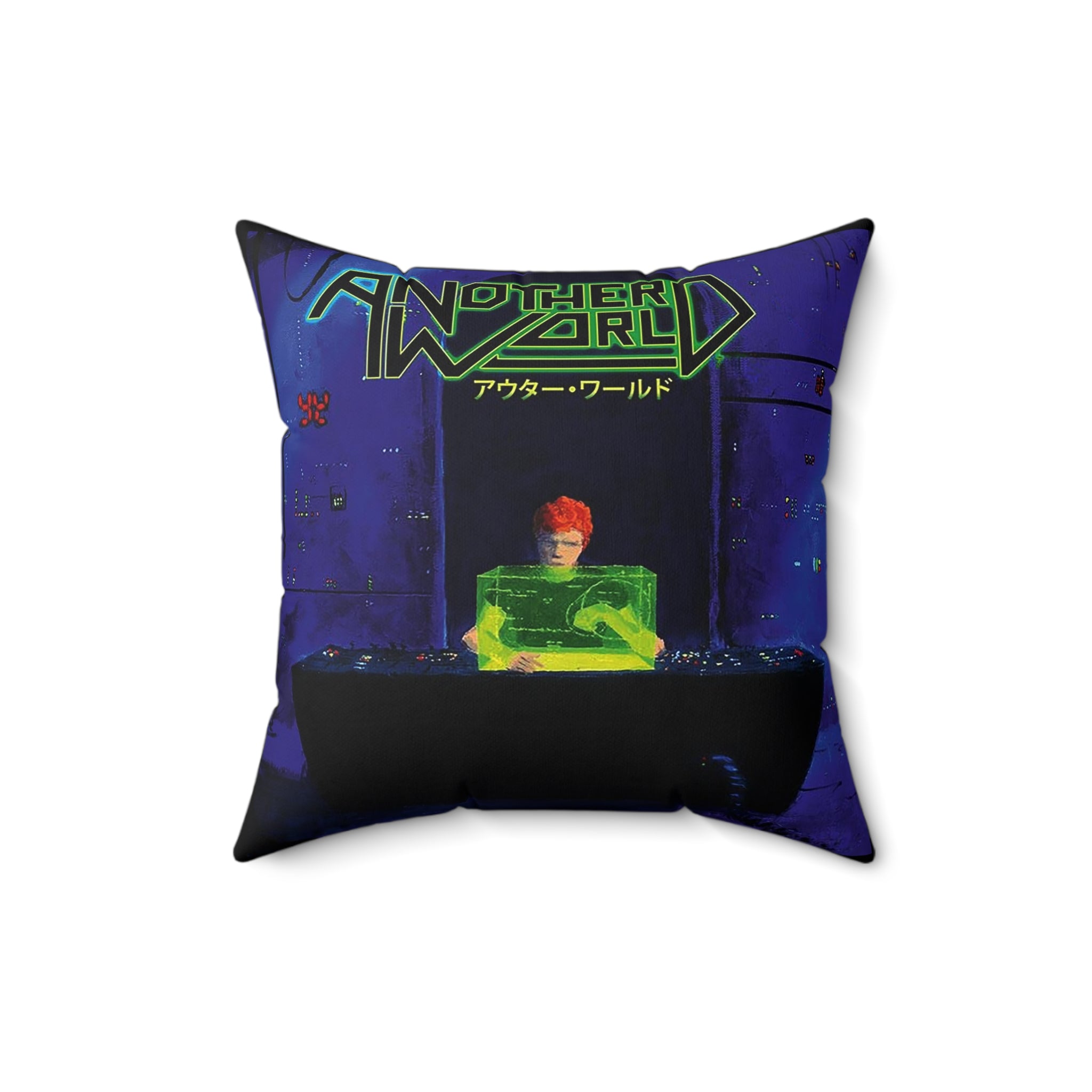 Another World Decorative Throw Pillow | Retro 1991 Cinematic Platformer Home Décor | RetroPunkDesign - Retro Punk Design 