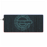 Ghost in the Shell Stand Alone Complex Laughing Man LED Mouse Pad | Cyberpunk Anime RGB Desk Mat | RetroPunkDesign