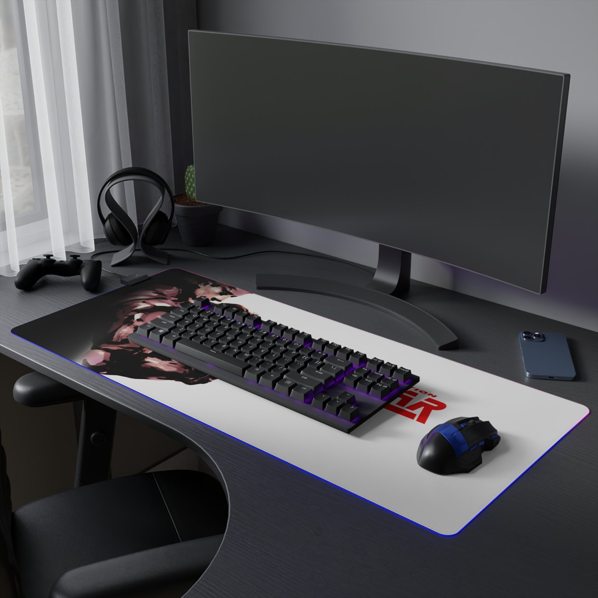 Metal Gear Solid Retro Gaming LED Mouse Mat  RGB Desk Mat  Stealth Game Accessory  RetroPunkDesign - Retro Punk Design 
