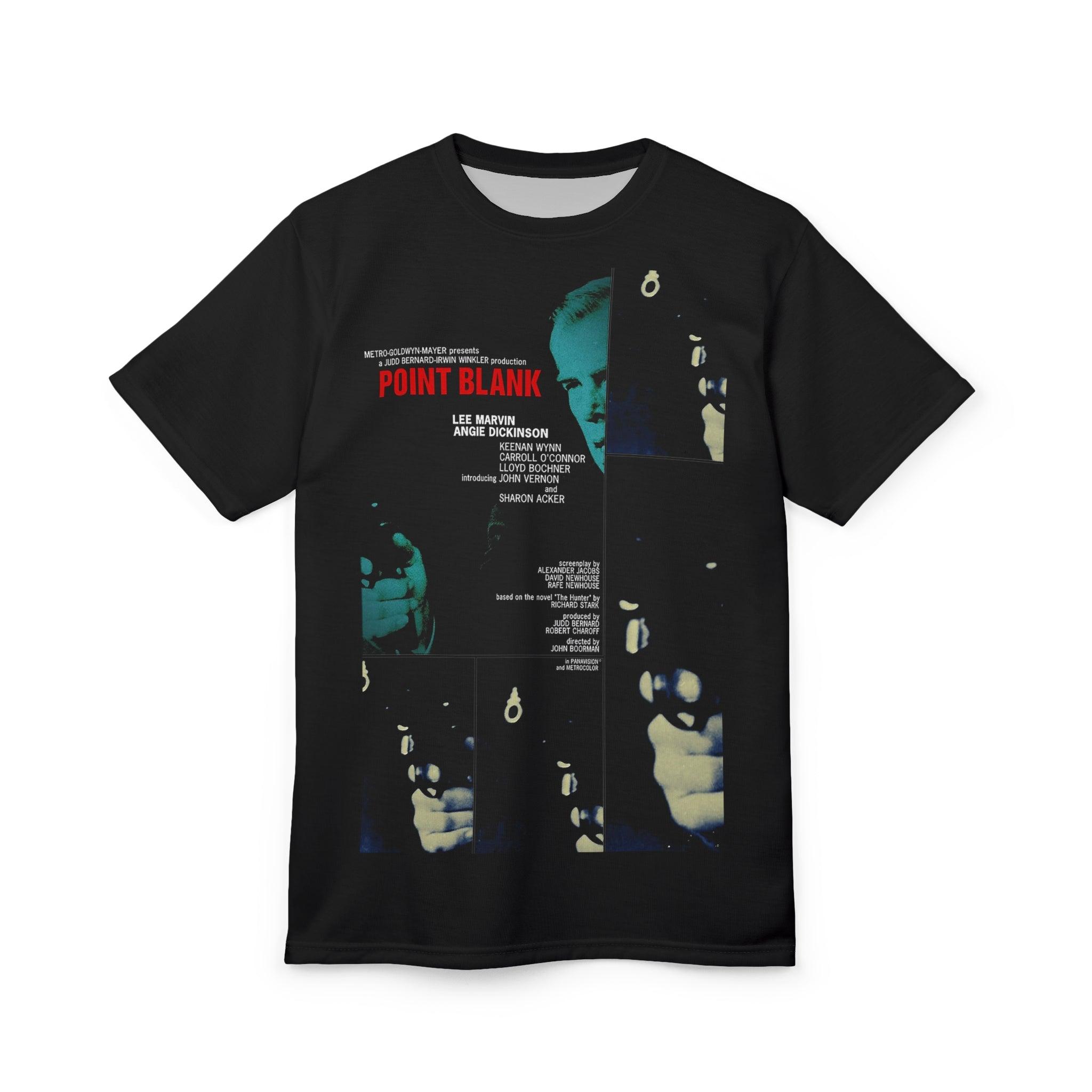 Point Blank 1967 Graphic T-Shirt | Lee Marvin Retro Crime Noir Polyester Tee | RetroPunkDesign - Retro Punk Design 