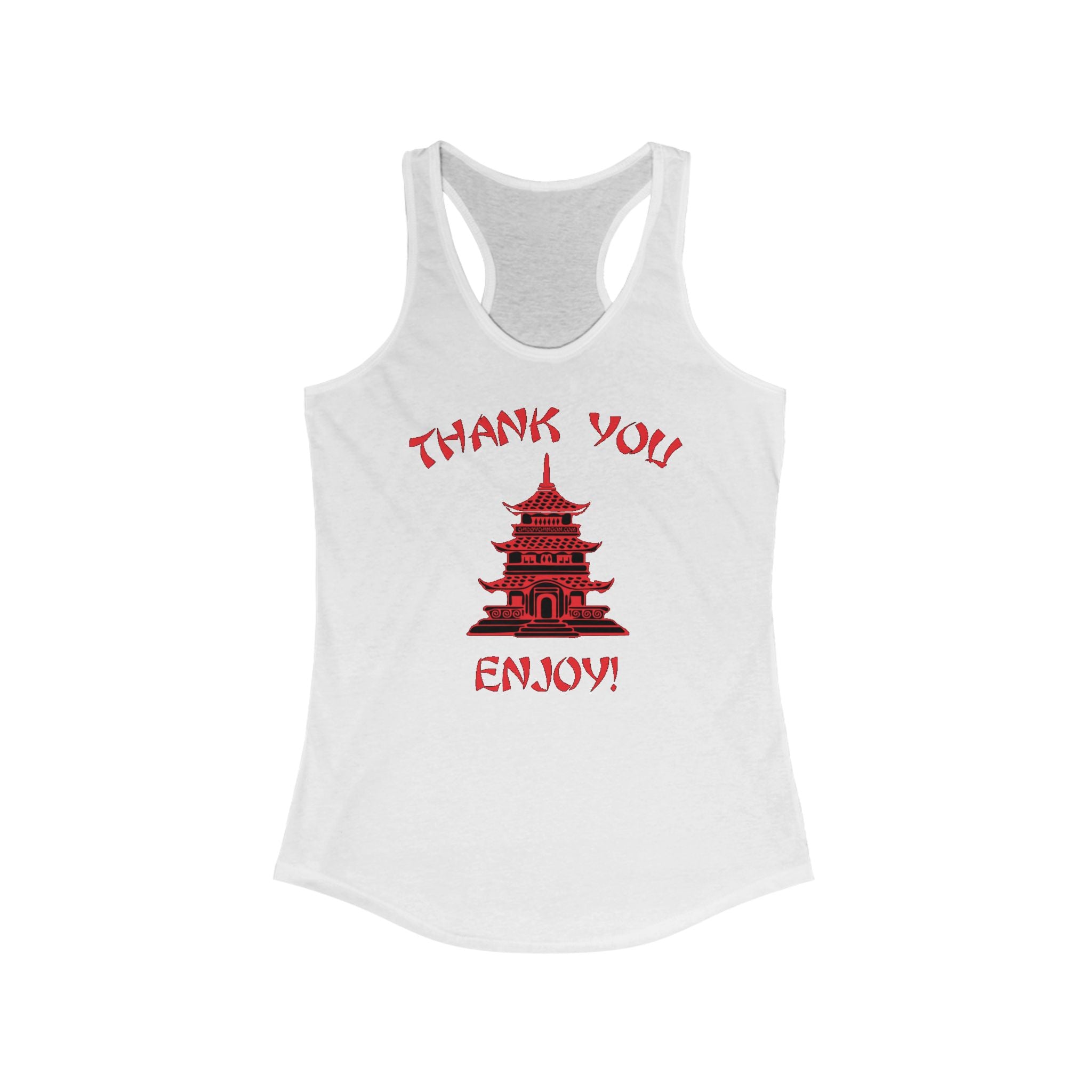 Chinese Food Thank You Enjoy Graphic T-Shirt | Retro Takeout Style Tee | RetroPunkDesign