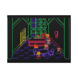 EarthBound MoonSide Café Canvas Art Print  Retro SNES Oil Painting Style Wall Art