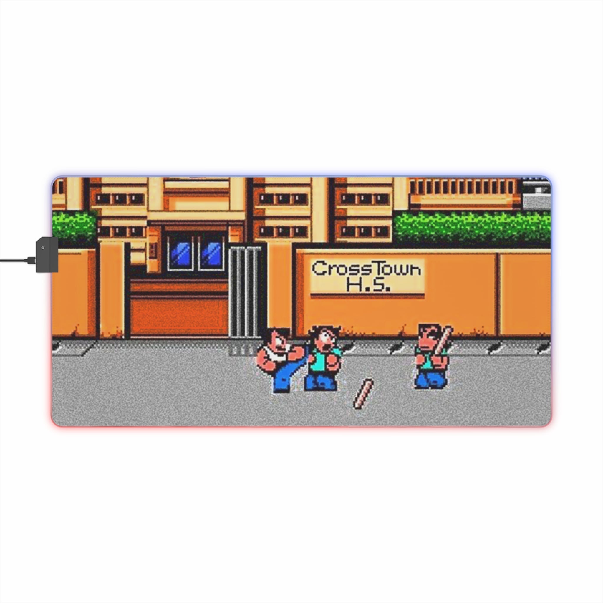 River City Ransom Gaming Led Mouse Pad - Retro Punk Design 