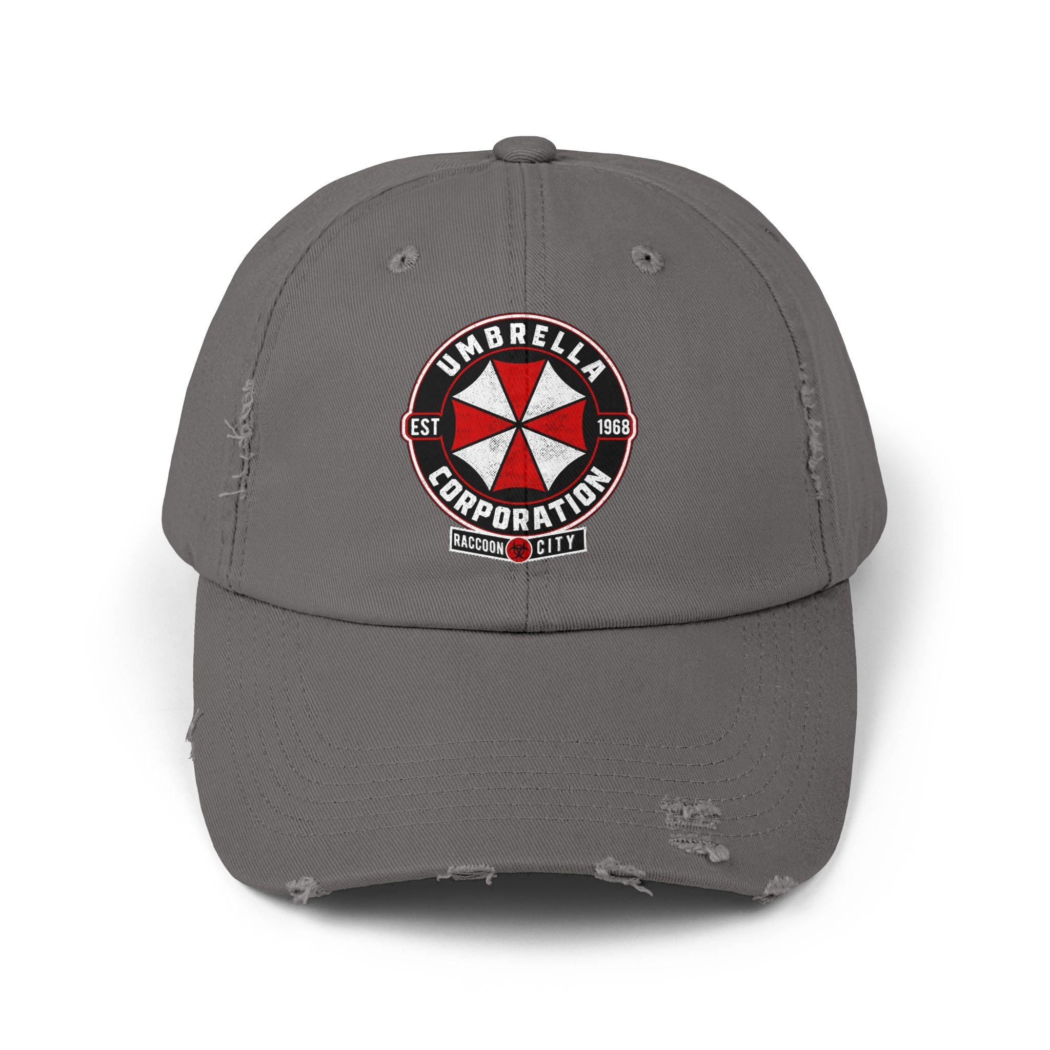 Resident Evil Umbrella Corporation Distressed Cap | Biohazard Horror Hat | RetroPunkDesign - Retro Punk Design 