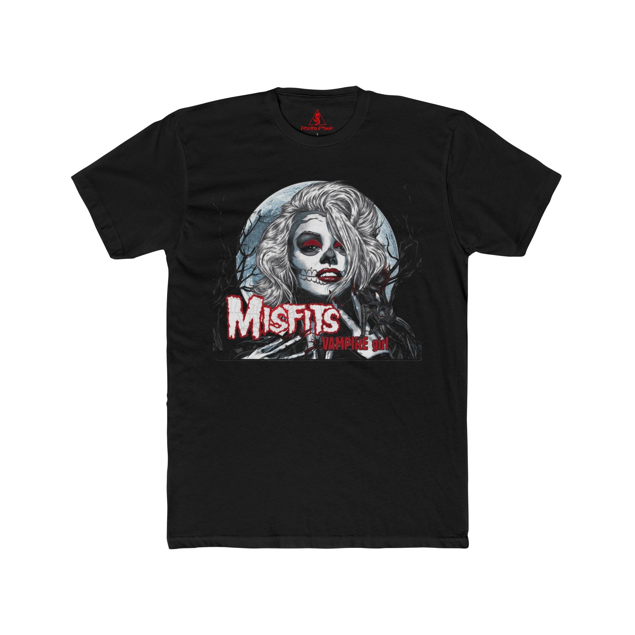 Misfits Vampire Girl Graphic T-Shirt  Horror Punk Band Tee  Retro Rock Apparel  RetroPunkDesign