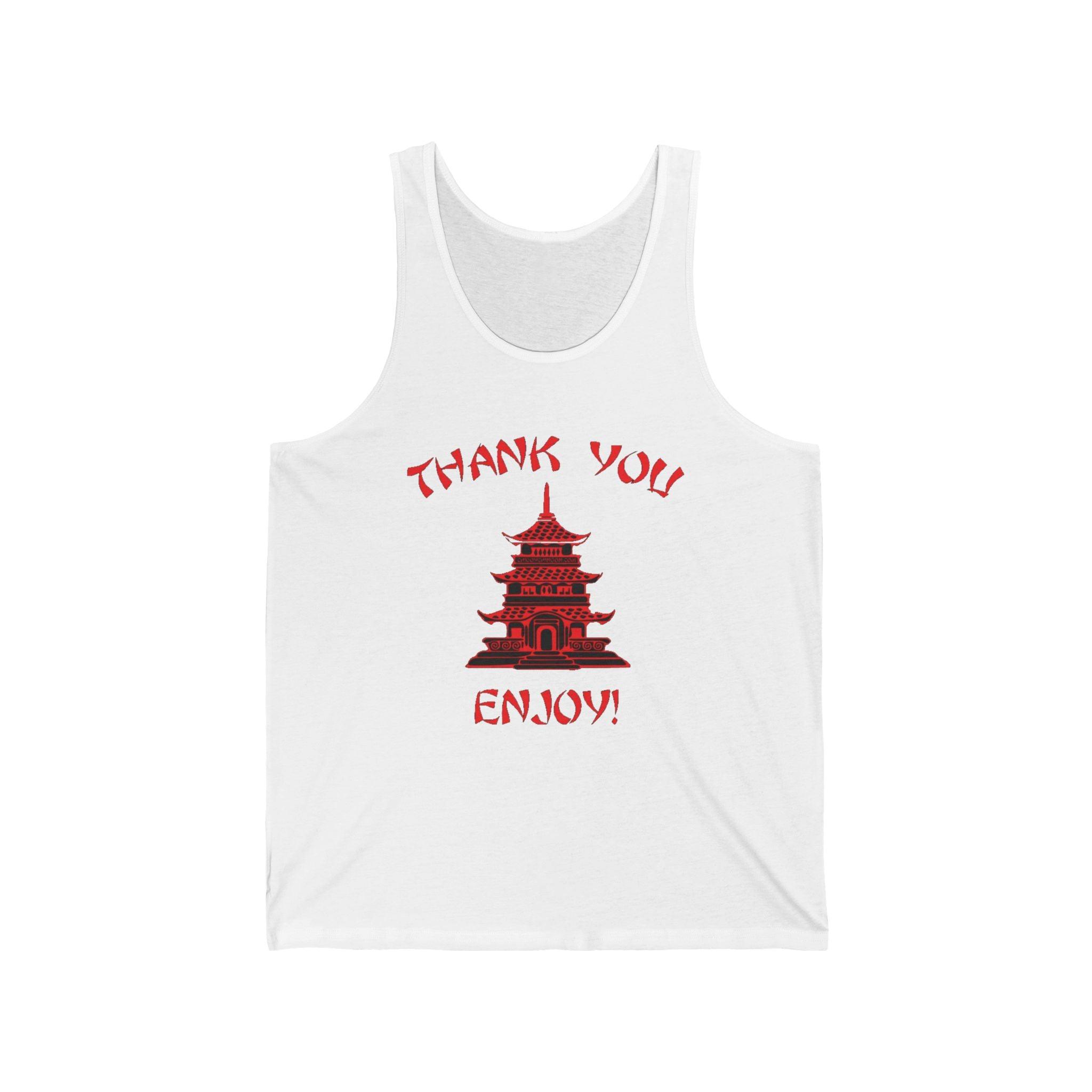 Chinese Take out Food Thank You Tank Top - Retro Punk Design 