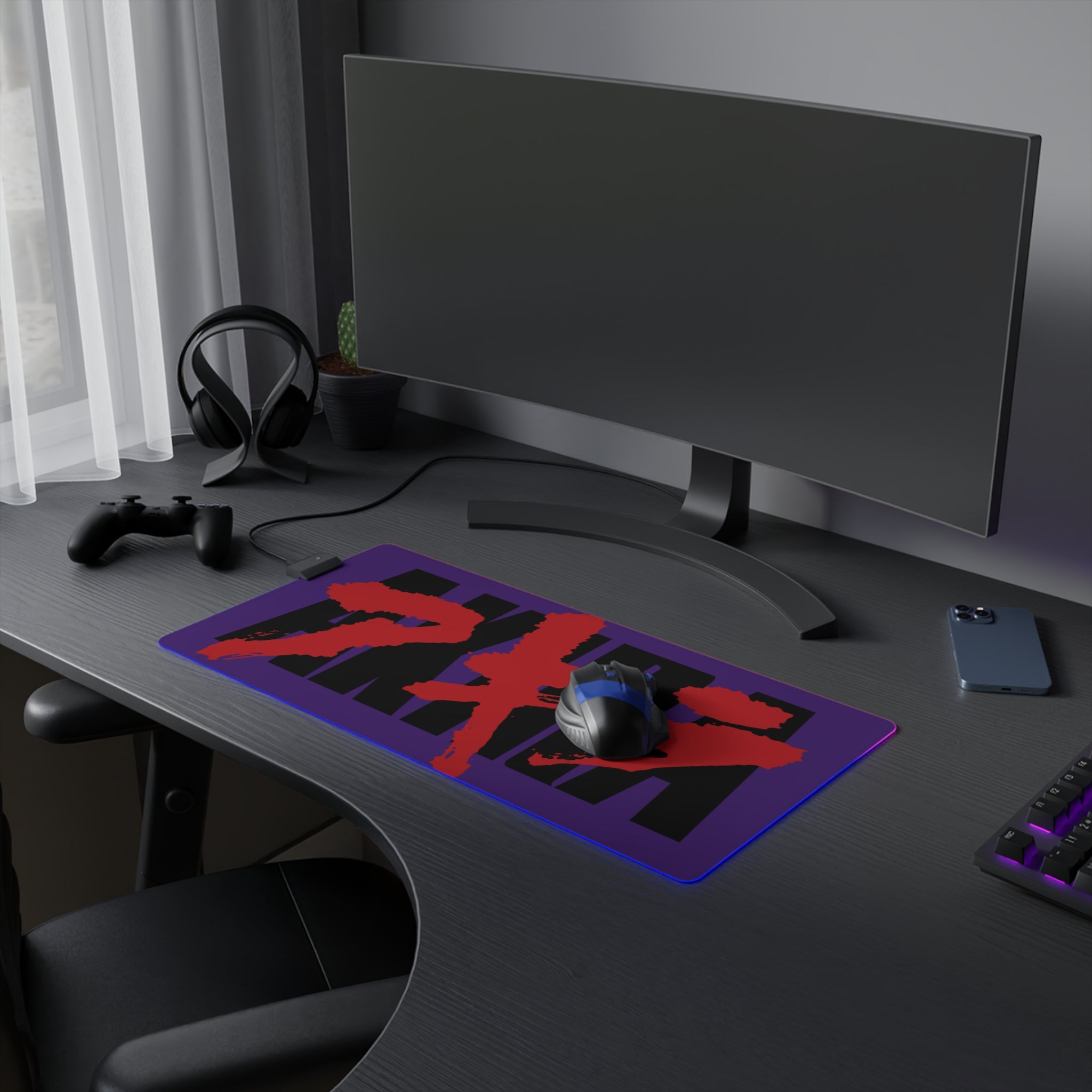 Akira Gaming LED Mouse Pad - Retro Punk Design 