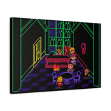 EarthBound MoonSide Café Canvas Art Print  Retro SNES Oil Painting Style Wall Art