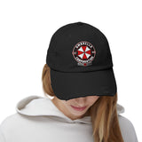 Resident Evil Umbrella Corporation Distressed Cap | Biohazard Horror Hat | RetroPunkDesign - Retro Punk Design 