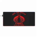 Cobra G.I. Joe LED Gaming Mouse Pad  RGB 80s Action Desk Mat  Retro Military Gaming Gear  RetroPunkDesign - Retro Punk Design 
