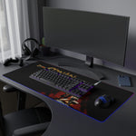 Conan The Barbarian Arnold Schwarzenegger LED Gaming Mouse Mat  RGB Fantasy Desk Pad  RetroPunkDesign - Retro Punk Design 