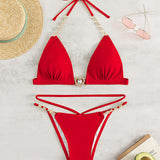 Chain Tied Two-Piece Bikini Set