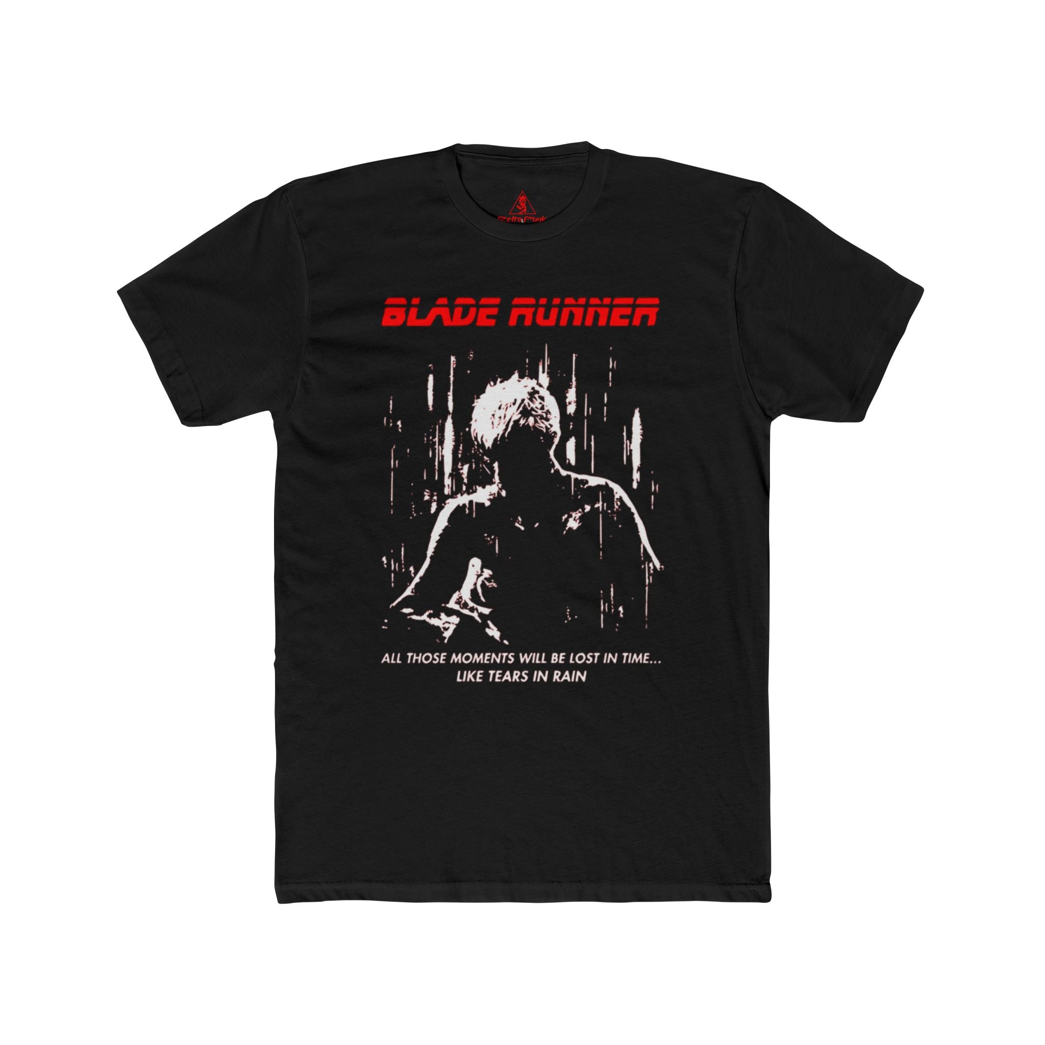 Blade Runner 1982 Rutger Hauer Tears in Rain Graphic T-Shirt | Cyberpunk Sci-Fi Movie Tee | RetroPunkDesign