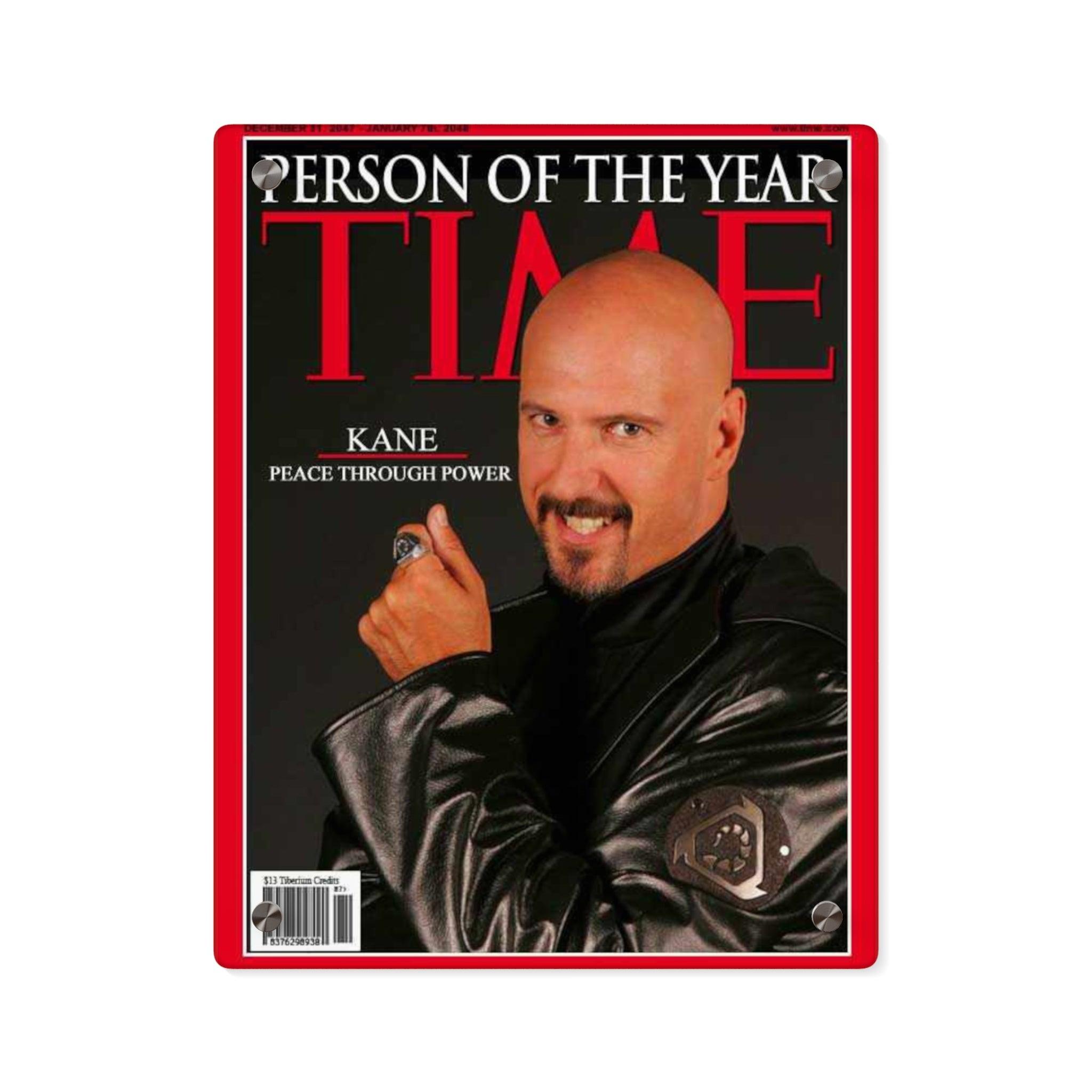 Command & Conquer Kane Time Magazine Person of the Year Acrylic Wall Art Panels - Retro Punk Design 