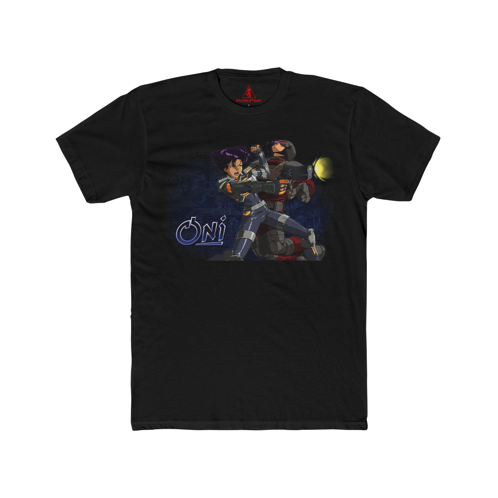 ONI Graphic T-Shirt | Retro Cyberpunk Anime Game Tee | RetroPunkDesign